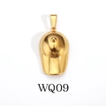 Polished 24K gold plated stainless steel hip hop baseball cap pendant charm jewelry - Gold Baseball Cap (WQ09)