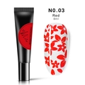 Gel de tamponnage pour nail art rouge NO.03 pour motifs de manucure pro en tube de 8 ml - Rouge
