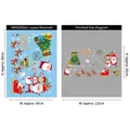 Pegatinas estáticas navideñas para ventanas con diseño de Papá Noel y renos decorativos - 30*90cm*2uds / Pegatinas Navideñas Multicolor (Estáticas Sin Pegamento)