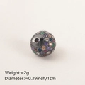 Gun black copper spacer bead with multi-color zircon stones for DIY jewelry making - 10MM Multicolor Zirconia Gun Black Plated