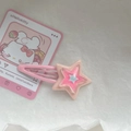 Pink Double Layer Star Clip