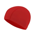 Elastic red nylon swimming cap with reinforced stitching for men and women - Red Four-Needle Six-Thread