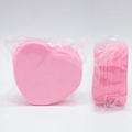 Pack of two pink heart-shaped cellulose facial sponges for gentle skin cleansing - Pink Heart 70x60x8mm 50 Pcs