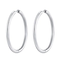 Orecchini a cerchio minimalisti in acciaio inossidabile argento lucido per donna - 2*20mm / Color Acciaio
