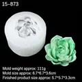 DIY silicone mold for succulent plant shapes used with resin, plaster, and clay - Transparent 15-873
