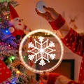 Christmas LED snowflake suction cup light with warm white glow for festive window decor - 16cm / Snowflake