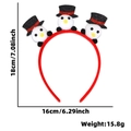 Christmas snowman headband with glitter hats and dimensions of 18cm by 16cm - Top Hat Penguin Style