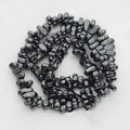 Unregelmäßige schwarze Hämatitperlen mit Metallglanz für DIY-Schmuckherstellung - 5mm-10mm/Strang / Bleischwarz