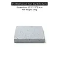 Grey square resin jewelry display base EC03910 with natural stone texture 17.5cm - EC03910 Plaster Resin Board Medium