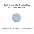 Moule circulaire en silicone bleu clair pour art résine DIY avec diamètre 6cm - Petite Planche à Presser l'Argile Ronde 6cm