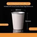 Λευκό 300ml 8oz κύπελλο καφέ αλουμινίου μιας χρήσης με χείλος 80mm και βάση 56mm - Euro 8 (Λευκό Φλιτζάνι Αλουμινόχαρτου)