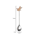 Stainless steel cat coffee spoon measuring 14.6cm long and 4.2cm wide weighing 15.4g - Japanese Style - Waving Cat Spoon