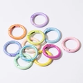Colorful macaron spring O-rings in purple orange green and pink for DIY jewelry - Mixed Colors (High Quality Plating)