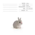 Miniature gray rabbit figurine for farm landscape models, solid solid 2.2cm animal toy - Single Solid Grey Rabbit Model