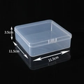 Square transparent plastic jewelry box with flip-top clasp, 11.5x11.5x3.5cm storage case - 11.5 Square Box (11.5*11.5*3.5cm)