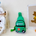 Marsupio per bambini a forma di scuolabus verde in tela resistente e morbida - Verde