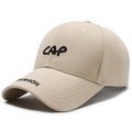 Casquette de baseball kaki ajustable avec broderies 3D CAP et FASHION de haute qualité - Réglable / Beige Clair