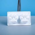 Stampo in silicone bianco con doppia forma a zampa di gatto per pasticceria e fai-da-te - Stampo Zampa di Gatto a 2 Cavità (Bianco)