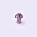 Polished amethyst mushroom gemstone carving with natural purple stone patterns - Purple Crystal / 15*20mm