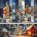 Snowy Night 6x6 inch scrapbook paper pad with 12 winter designs for DIY album crafts - R2478 24 Sheets