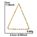 Minimalist gold 18k plated 304 stainless steel triangle pendant for DIY jewelry 3cm - Triangle-S1515 / Gold
