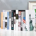 Set of 12 modern decorative faux books with stylish covers for shelf and coffee table decor - Decorative Fake Books Set 4 - 12pcs