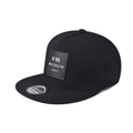 Schwarze Hip-Hop-Baseballkappe mit flacher Krempe und N86 Brooklyn-Patch - Verstellbar / Schwarz