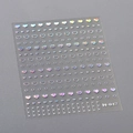 Laser holographic heart nail stickers M-047 with colorful 3D relief patterns - Laser (M-047)