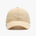 Beige breathable mesh baseball cap with side embroidery for outdoor sun protection - Adjustable / Khaki(25A378)