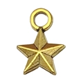 DIY jewelry making supplies antique gold star pendant with attachment ring for necklaces - 小五角星(20825)