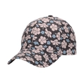 Schwarze Baseballkappe mit rosa und blauem Hibiskus-Blumendruck für Outdoor-Mode - Schwarz Mit Rosa Und Blauen Hibiskusblüten (2#)