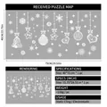 White Christmas window stickers set with snowflakes and bells on 40x75cm static PVC film - White Snowflake Ornaments (40*75cm)