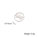 Silberner Stern Mond Anhänger für DIY Schmuck 10x10mm runder Anhänger für Armbänder - Massive und hohle Sterne / Silber