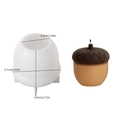 Acorn-shaped silicone candle mold with precise measurements for DIY nut crafts - Pine Cone / White