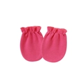 Soft rose pink knit cotton baby mittens with elastic wrist cuffs for newborns - Rose Red (Elastic Anti-Scratch Mittens)