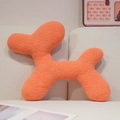 Soft orange poodle plush pillow in sherpa fleece fabric on a cozy home sofa - 50*40cm / Orange