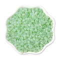 DIY 4mm light green cat eye glass beads for handmade bracelets in flower dish - Grass Green