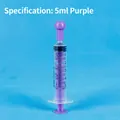 Disposable 5ml purple veterinary oral syringe feeder with clear ml and tsp scales - 5ml Purple Independent Packaging