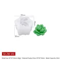 Moule en silicone succulent 3D pour bougies et savons avec mesures précises - Moule Succulente (ZW-191) / Blanc