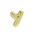 Golden balloon style letter Y pendant with 18k gold plated smooth metal finish - Gold Letter Y (Pendant Only, Without Chain)