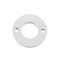 Distanziatore circolare in acciaio inossidabile a due fori con finitura argento per borse - Acciaio Doppio Foro 16mm (KLJ5018-Z)