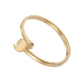 Verstellbarer goldener Semikolon-Ring mit minimalistischem Design und mattem Finish - Goldener Strichpunkt