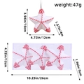 Weißer Stern-Weihnachtsschmuck aus Schaumstoff mit roter Schnur und Maßen - Y3-35 Pentagramm Stern Stil