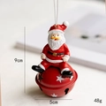 Campanella di Babbo Natale in ferro con stella traforata per albero di Natale - Babbo Natale