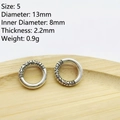 Detail of silver vintage ring bead with engraved patterns 13mm diameter for jewelry making - 5# Engraved Textured Ring