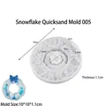 Molde de silicona de copo de nieve para colgantes y adornos navideños de resina - Colgante Quicksand de Copo de Nieve