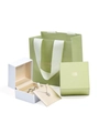 Luxury matcha green jewelry gift set with ribbon paper bag and white leather ring box - Small Set Box + Matcha Green Paper Bag