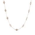 Baroque irregular pearl necklace with 18k gold plated chain and small golden beads - Baroque Irregular Pearl Style (STN2575-GO)