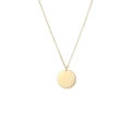 Collana in acciaio inossidabile dorato con ciondolo rotondo minimalista su catena sottile - Oro