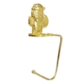 Golden Santa Claus metal fireplace mantel hook for hanging Christmas stockings - Santa Claus / Gold